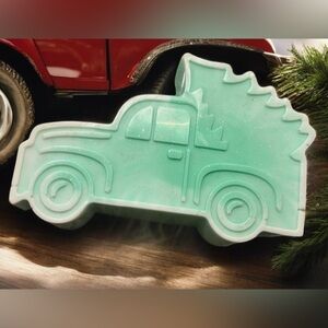 Pine tree SOAP truck handmade shea butter & coconut oil based 4x3in 10oz